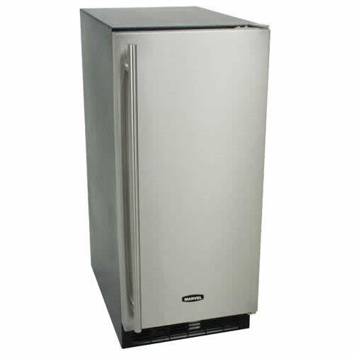 Marvel Clear Ice Maker Black Full Wrapped Stainless Steel