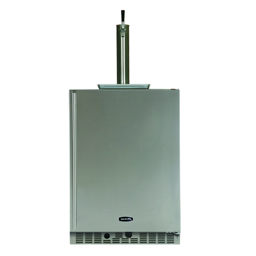 Marvel 24 Inch Outdoor Draft Beer Dispenser With Easyroll Casters