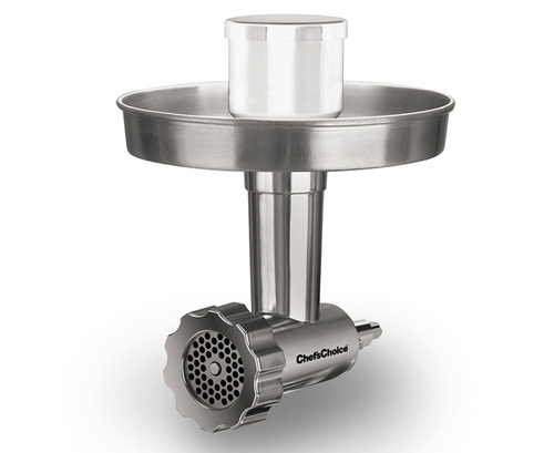 Smokehouse Chef 4-Piece Stainless Steel Grinding Plate Set For Chefs Choice Meat Grinder (Fits KitchenAid)