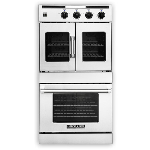 American Range 30 Legacy Double French & Chef Doors Gas Wall Oven Pixonu
