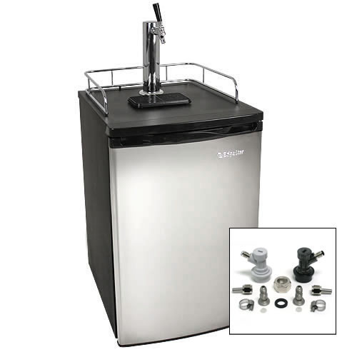 Edgestar Ultra Low Temp Full Size Kegerator With Stainless Steel Door W/ Home Brew Tap Jumppad